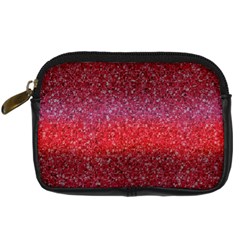 Red Sequins Digital Camera Leather Case by SychEva