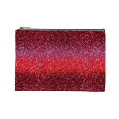 Red Sequins Cosmetic Bag (large) by SychEva