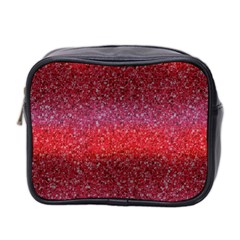 Red Sequins Mini Toiletries Bag (two Sides) by SychEva