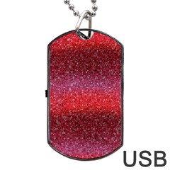 Red Sequins Dog Tag Usb Flash (one Side) by SychEva