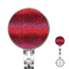 Red Sequins Stainless Steel Nurses Watch by SychEva