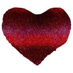 Red Sequins Large 19  Premium Flano Heart Shape Cushions by SychEva