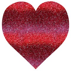 Red Sequins Wooden Puzzle Heart by SychEva