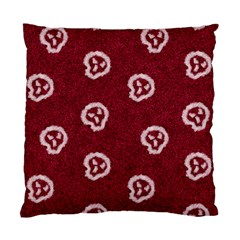 White Skulls On Red Shiny Background Standard Cushion Case (one Side) by SychEva