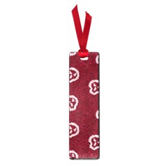 White Skulls On Red Shiny Background Small Book Marks by SychEva