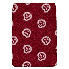 White Skulls On Red Shiny Background Removable Flap Cover (l) by SychEva