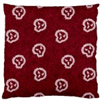 White Skulls On Red Shiny Background Large Flano Cushion Case (One Side) Front