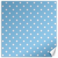 1950 Summer Sky Blue White Dots Canvas 12  X 12  by SomethingForEveryone