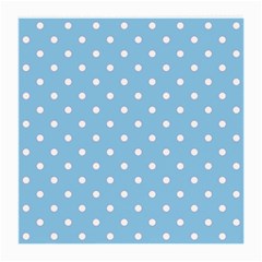 1950 Summer Sky Blue White Dots Medium Glasses Cloth (2 Sides)