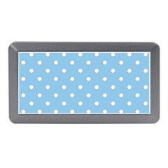 1950 Summer Sky Blue White Dots Memory Card Reader (mini) by SomethingForEveryone