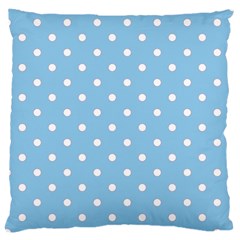 1950 Summer Sky Blue White Dots Large Cushion Case (one Side) by SomethingForEveryone