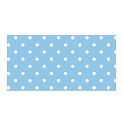 1950 Summer Sky Blue White Dots Satin Wrap by SomethingForEveryone