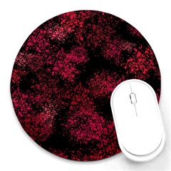 Red Abstraction Round Mousepads by SychEva