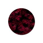 Red Abstraction Rubber Coaster (Round)  Front