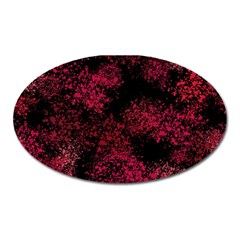 Red Abstraction Oval Magnet by SychEva