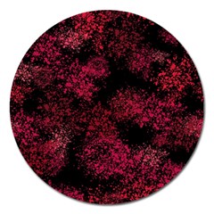 Red Abstraction Magnet 5  (round) by SychEva