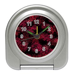 Red Abstraction Travel Alarm Clock by SychEva