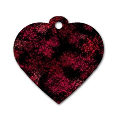 Red Abstraction Dog Tag Heart (one Side) by SychEva