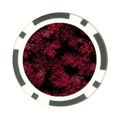 Red Abstraction Poker Chip Card Guard by SychEva