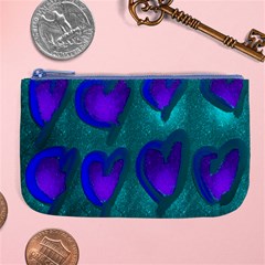 Purple Hearts Large Coin Purse by kiernankallan