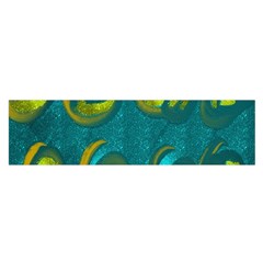 Gold On Green Satin Scarf (oblong)