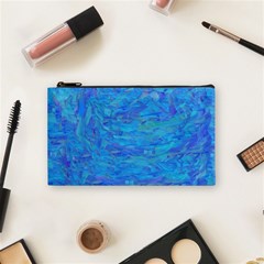 Blue Blue Ocean Cosmetic Bag (small) by kiernankallan