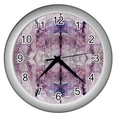 Module Repeats I Wall Clock (silver) by kaleidomarblingart