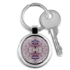 Amethyst Repeats Iv Key Chain (round) by kaleidomarblingart