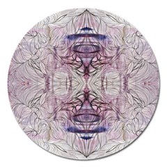 Amethyst Repeats Iv Magnet 5  (round) by kaleidomarblingart