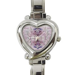 Amethyst Repeats Iv Heart Italian Charm Watch by kaleidomarblingart