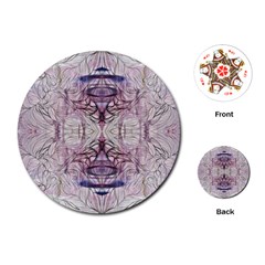 Amethyst Repeats Iv Playing Cards Single Design (round) by kaleidomarblingart