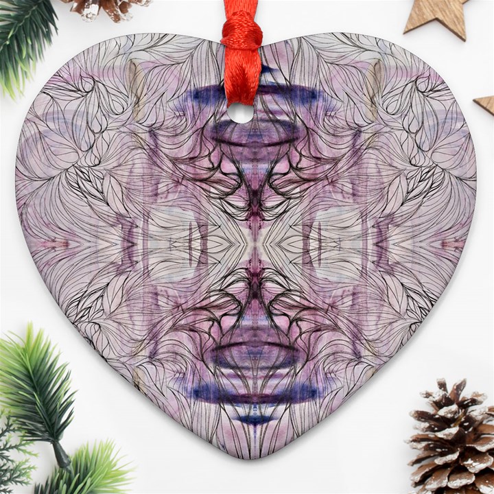 Amethyst repeats IV Heart Ornament (Two Sides)