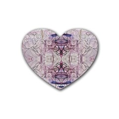 Amethyst Repeats Iv Heart Coaster (4 Pack)  by kaleidomarblingart