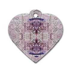 Amethyst Repeats Iv Dog Tag Heart (two Sides) by kaleidomarblingart