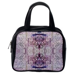 Amethyst Repeats Iv Classic Handbag (one Side) by kaleidomarblingart