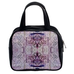 Amethyst Repeats Iv Classic Handbag (two Sides) by kaleidomarblingart