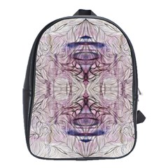 Amethyst Repeats Iv School Bag (large) by kaleidomarblingart