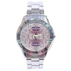 Amethyst Repeats Iv Stainless Steel Analogue Watch by kaleidomarblingart