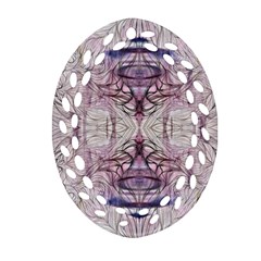 Amethyst Repeats Iv Ornament (oval Filigree) by kaleidomarblingart