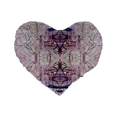 Amethyst Repeats Iv Standard 16  Premium Heart Shape Cushions by kaleidomarblingart