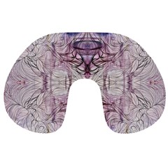 Amethyst Repeats Iv Travel Neck Pillow by kaleidomarblingart