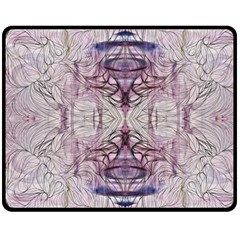 Amethyst Repeats Iv Double Sided Fleece Blanket (medium)  by kaleidomarblingart