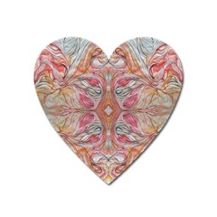 Summer Patterns Heart Magnet by kaleidomarblingart