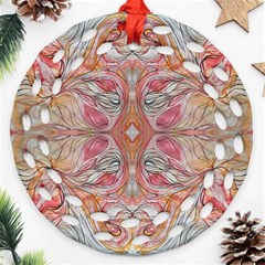 Summer Patterns Round Filigree Ornament (two Sides) by kaleidomarblingart