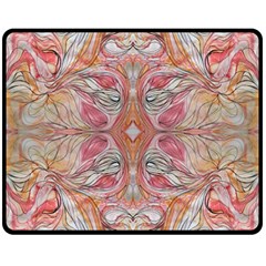 Summer Patterns Double Sided Fleece Blanket (medium)  by kaleidomarblingart