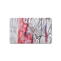 Flow Lines Magnet (name Card) by kaleidomarblingart