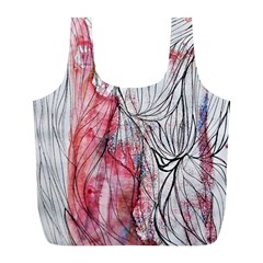 Flow Lines Full Print Recycle Bag (l) by kaleidomarblingart