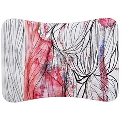 Flow Lines Velour Seat Head Rest Cushion by kaleidomarblingart