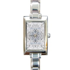 Mono Repeats Rectangle Italian Charm Watch by kaleidomarblingart