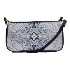 Mono Repeats Shoulder Clutch Bag by kaleidomarblingart